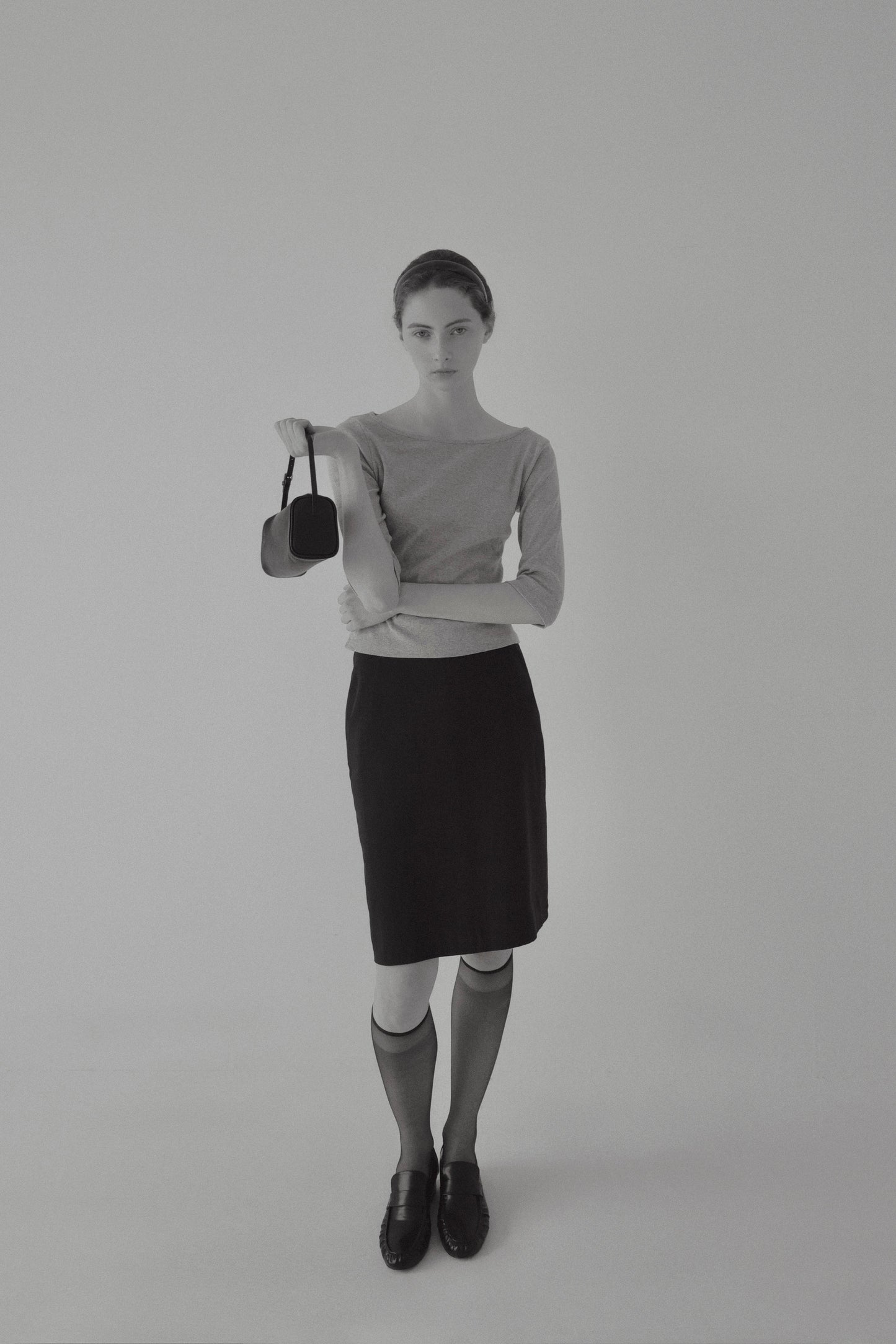 minimal boat neck tee