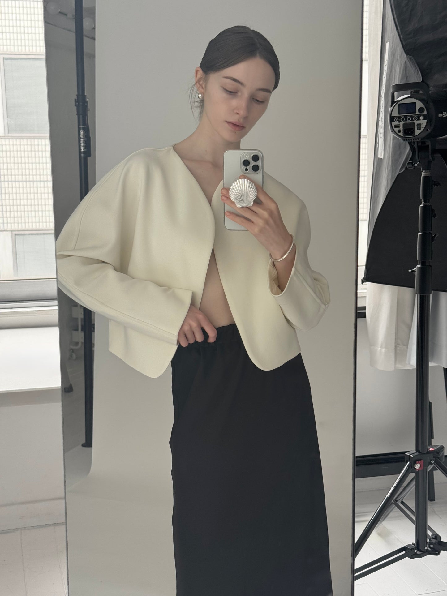 nocollar curve jacket