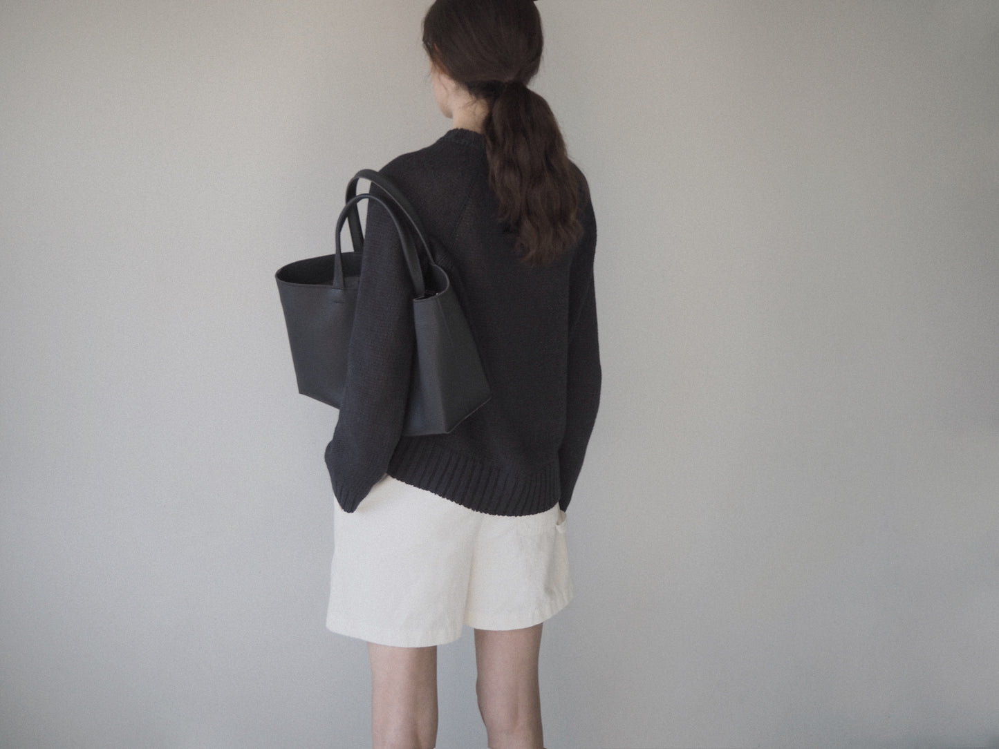 vegan leather oblong bag