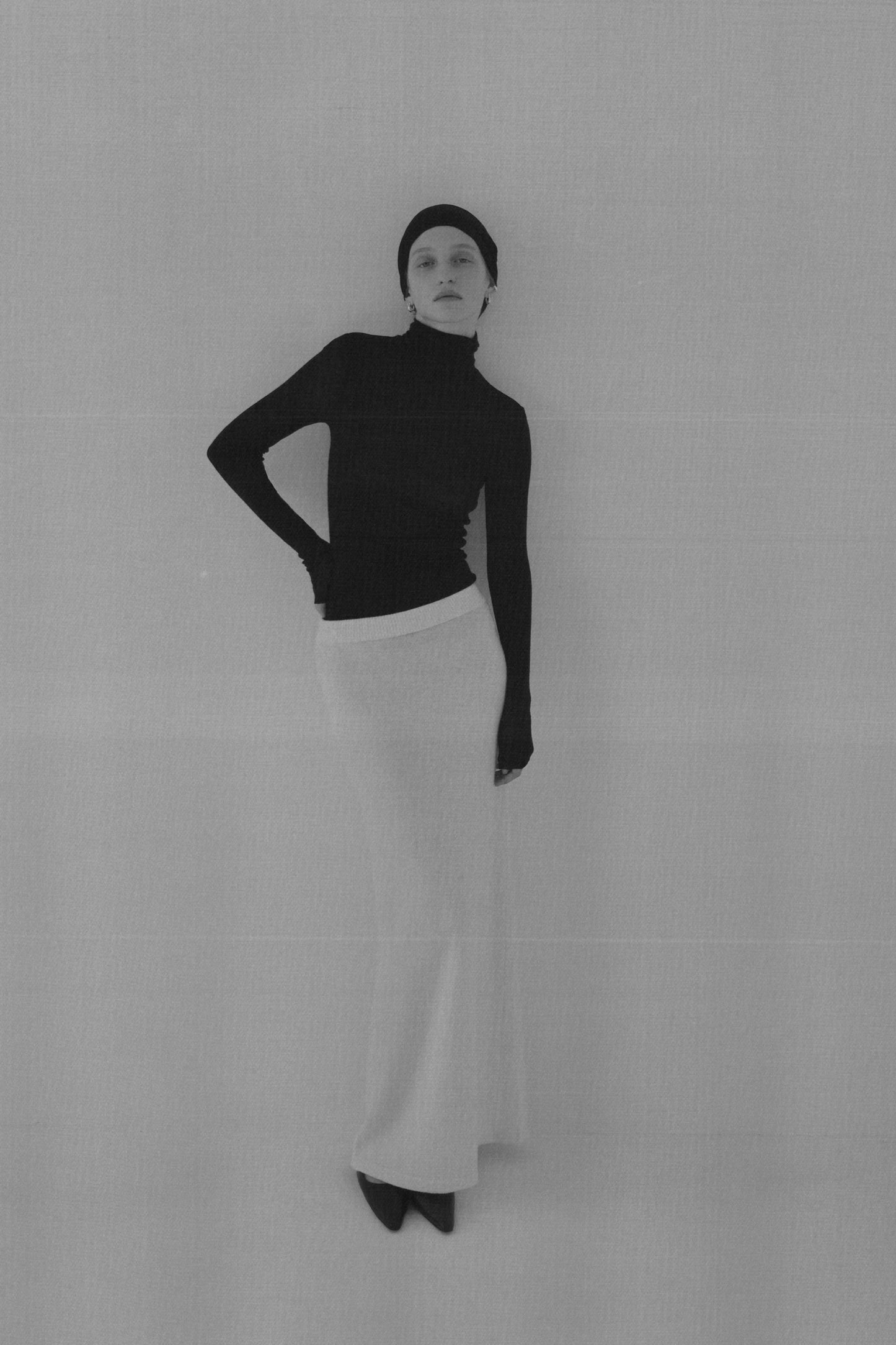 cashmere knit long skirt