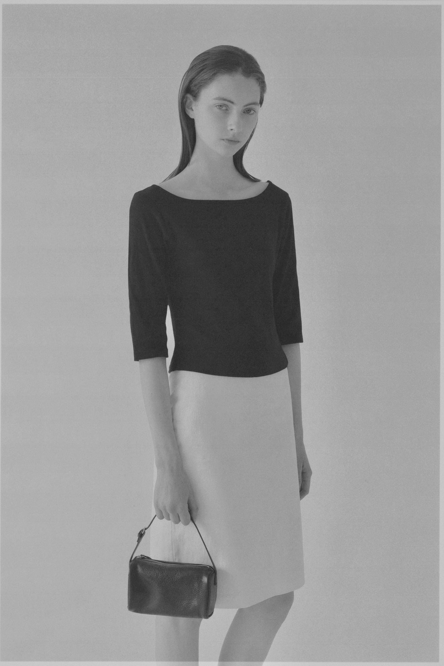 minimal boat neck tee