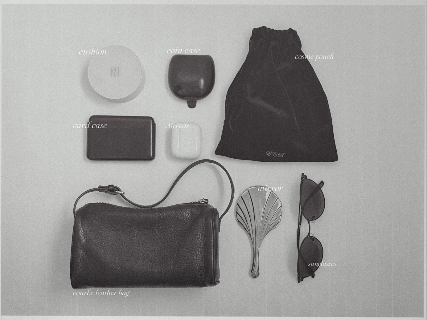 courbe leather bag
